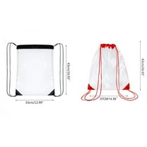 COOLHOOD New Transparent Drawstring Backpack School Gym Bag Sport Pack