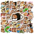 thumbnail image 3 of 35pcs Cute Capybara Stickers Cartoon Animal Stickers Playful DIY Stickers for Luggage Notebooks Phone, 3 of 9