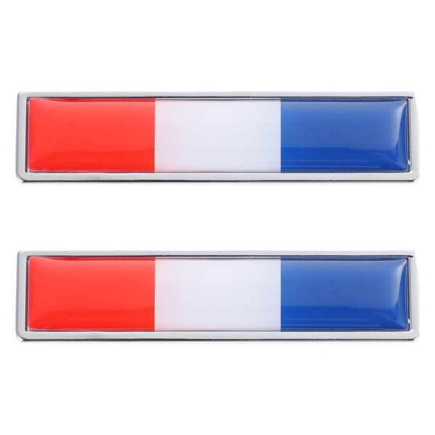 2 piezas CAR SETACURA DE CAR SETACA DE LA NACIÓN Tema de la bandera Palacé de metal decorativa de metal decorativo
