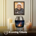 thumbnail image 4 of Yatskia Night Campfire Mini Memorial Keepsake Urns for Human Ashes Adult Male and Female, Medium Cremation Burial Urn for Ashes Adult Dad, (Monar 10 Inch and 3 Inch), 4 of 8