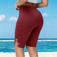 thumbnail image 6 of Posijego Women's Plus Size Biker Shorts Athletic Shorts High Waist Workout Running Yoga Gym Cycling Shorts with Side Slits, 6 of 7
