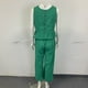 thumbnail image 4 of Chaleco Top sin mangas para mujer + Pantalones Casual con volantes 2 piezas Conjuntos de pantalones de pierna ancha (Verde XL) Ygjytge Verde T XL para Mujer, 4 of 8