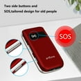 thumbnail image 6 of artfone G3 flip phone,Big Buttons Cell Phone for Elderly & Kids,2.4" Display, 1300mAh,Stereo Speaker,Time Telling,SOS Button, Convenient USB-C & Charging Dock, Red, 6 of 7