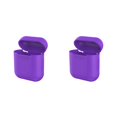 thumbnail image 3 of Funda de silicona superfina sweethay para Airpods impermeable 2piezas Púrpura, 3 of 5