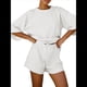 thumbnail image 3 of Conjuntos de Pijama para Mujer, Blusas Extragrandes de 3/4 y Pantalones Cortos con Cintura Elástica, Conjuntos de Estar por Casa. L, 3 of 10