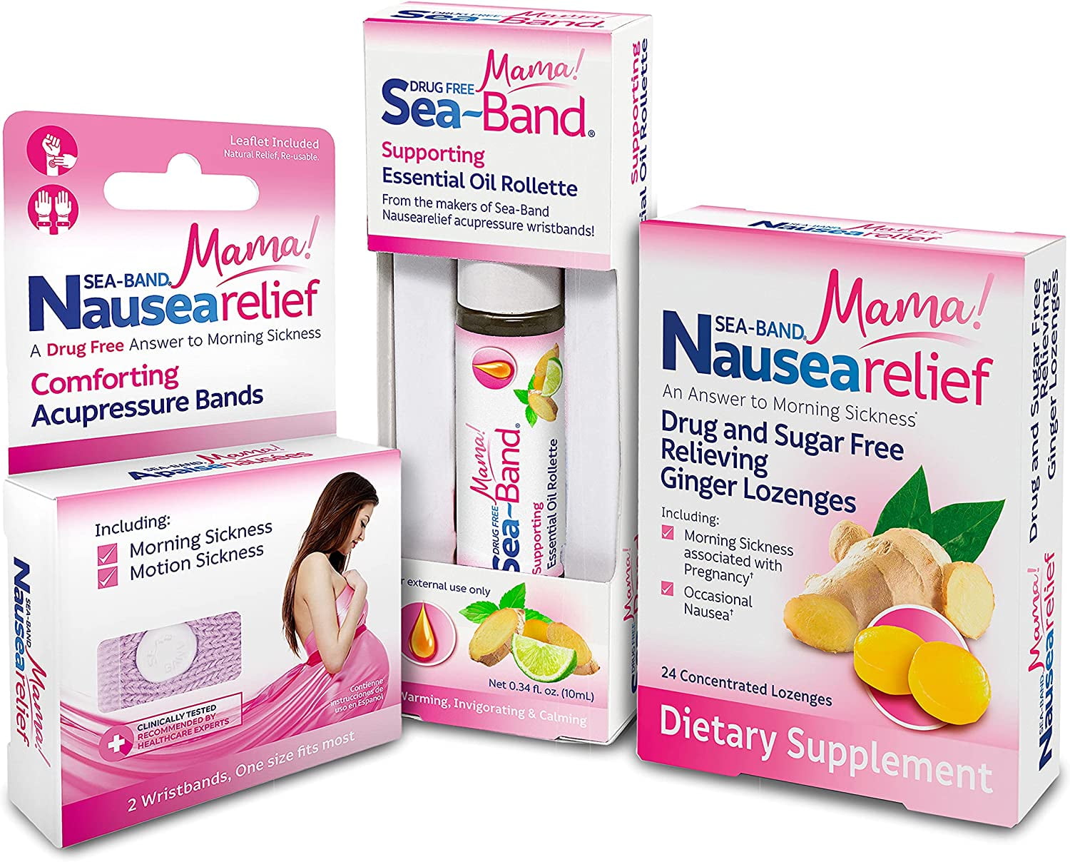 SeaBand Mama! Nausea Relief Pregnancy Kit with AntiNausea Acupressure