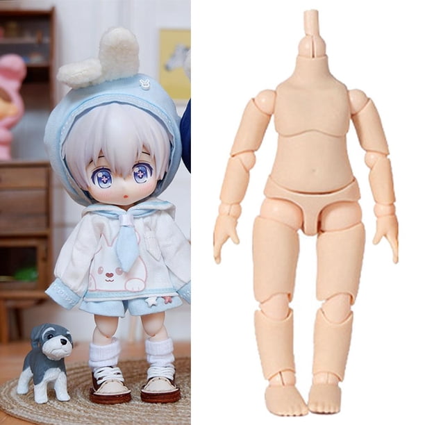 Cuerpo de Muñeca Articulado, Articulaciones Movibles, Muñecas OB11, Figura de Acción/12 Muñecas, Suministros para Hacer Bricolaje, Juguetes para , Leche blanca Hugo Cuerpo de muñeca BJD