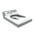 thumbnail image 2 of Ambesonne Black White Fitted Sheet & Pillow Sham Set, Dog Horse Friend, Full, Black White, 2 of 2