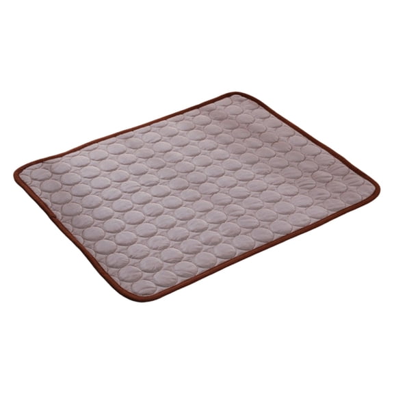 Breathable Cooling Pet Mat, Washable Portable Summer Cool Pad for Dogs Cats Crate Sofa Indoor Outdoor Use,Brown 28 x 22 Inches