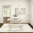 thumbnail image 6 of Plank+Beam Solid Wood Verso Dining Bench, 48" Entryway Bench, Minimalist Room Bench, White Sand, 6 of 9