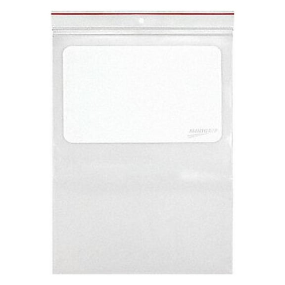 Minigrip Reclosable Bag, 12 in L, 9 in W, PK1000 MGRL4WH0912