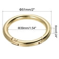 thumbnail image 2 of Uxcell 2x1.54x0.24'' Round Spring Gate O Ring Snap Clip Buckle Zinc Alloy Light Gold 5pcs, 2 of 5
