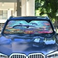 thumbnail image 4 of ALAZA Dolphin under Sea Windshield Sun Shade Car Foldable Sun Visor Block UV Rays Protector 55"x27.6", 4 of 8