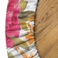 thumbnail image 5 of Ambesonne Floral Fitted Round Tablecloth, Bohemian Flowers in Bloom, 56"- 60" Diameter, Magenta Sage Green White, 5 of 5
