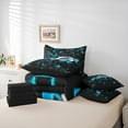 thumbnail image 6 of jejeloiu Racing Car Bedding Comforter Set 7pcs,Extreme Sports Queen Bedding Sets,Blue Geometric Plaid Queen Sheet Sets For Child,Luxury Bedroom Decor Reversible, 6 of 8