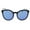 Shiny Black Blue Mirror, variant on Womens Color Mirror Lens Oversize Round Butterfly Chic Sunglasses Tortoise Pink Mirror
