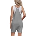 thumbnail image 4 of Maternity Women Solid Color Sleeveless Overalls Casual Loose Jumpsuit Shorts, 4 of 6