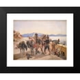 thumbnail image 2 of Johann Baptist Kirner 24x19 Black Modern Framed Museum Art Print Titled - Robbers Attacking Travellers (1836), 2 of 5