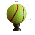 thumbnail image 2 of Tennis Ball Lamp Finial, Yellow with Red Stripe 2.25"h, 2 of 4
