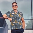 thumbnail image 4 of Rateoe Llama and Cactus Pattern Men's Short Sleeve Polo Shirts, Golf Polo Shirts Short Sleeve Performance Moisture Wicking Dry-X-Large, 4 of 6