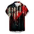 thumbnail image 2 of Teissuly Men's Printing Button Casual Short Sleeve Turndown Collar Blouse Shirt, 2 of 3