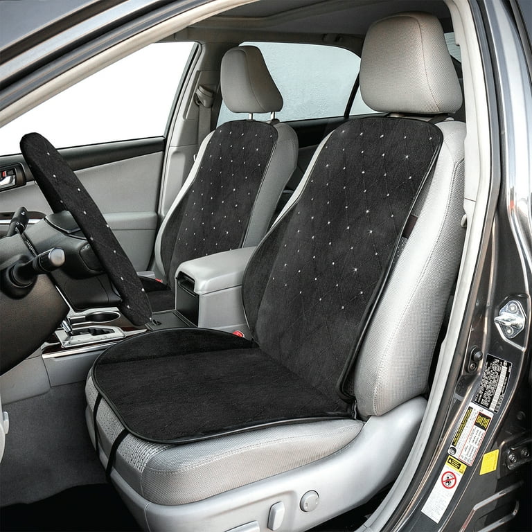 Pilot Black Denim Seat Cover Combo Embellished with Swarovski Fit
