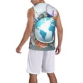 thumbnail image 2 of Sikiie Let's go Travel Around the World Basketball Jersey Reversible Men's Mesh Athletic Sports Shirts Training Practice S-4XL4X-Large, 2 of 6