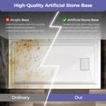 thumbnail image 6 of 60 x 32 Inch White Acrylic Shower Base, Right Drain Rectangular Shower Pan, Single Threshold, Slip Resistant Floor for Bathroom Renovation, 6 of 9