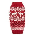 thumbnail image 2 of Pet Clothes Snowflake Deer Pattern All-match Good Elasticity Knitted Pet Dog Sweater Outfit for Christmas, 2 of 8