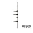 thumbnail image 5 of Benzara BM240431 Laundry Pole with Metal Arms & 2 Hooks, Gray - Set of 2, 5 of 5