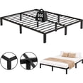 thumbnail image 2 of Base Cama King Size Acero Plegable Reforzada Negro 600kg, 2 of 10