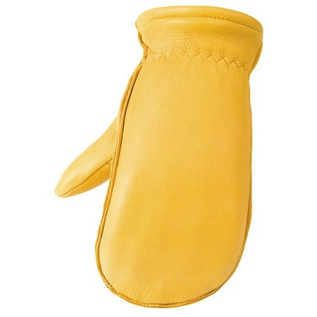 - Raider Tan Premium Fleece-lined Glove-insert Deerskin-leather Mittens