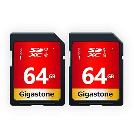 UPC: 0804272754018 | Gigastone 64GB SDXC Card Class 10 UHS-I U1 Up to 80MB/s Memory Card 2 pack (2x64GB)