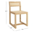 thumbnail image 5 of SAFAVIEH Bernice Nautical Solid Cane Dining Chair, Natural, 5 of 7