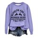 thumbnail image 1 of Gibobby Sudadera de Navidad para Mujer Otoño e Invierno Adecuado Navidad Estampado O Cuello Ajuste Tops Casual Manga Larga Camisas De Entrenamiento Blusa Suelta(Morado,G), 1 of 4