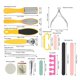 thumbnail image 1 of 20 PCS Pedicure Set Foot Sharpener Set Nail File Foot Rubbing Scraper Peeling Pedicure Knife Tools Toe Rest Polishing Strip Kits, 1 of 5
