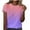 Pink, variant on Ashirexll Womens T Shirts Summer Tops for Women Fashion Printed Short Sleeve Out Blouse Round Neck T-Shirt