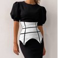 thumbnail image 4 of 2024 Nouvelle Robe d'Été Col Rond Manches Courtes Tempérament slim pour Femme, 4 of 5