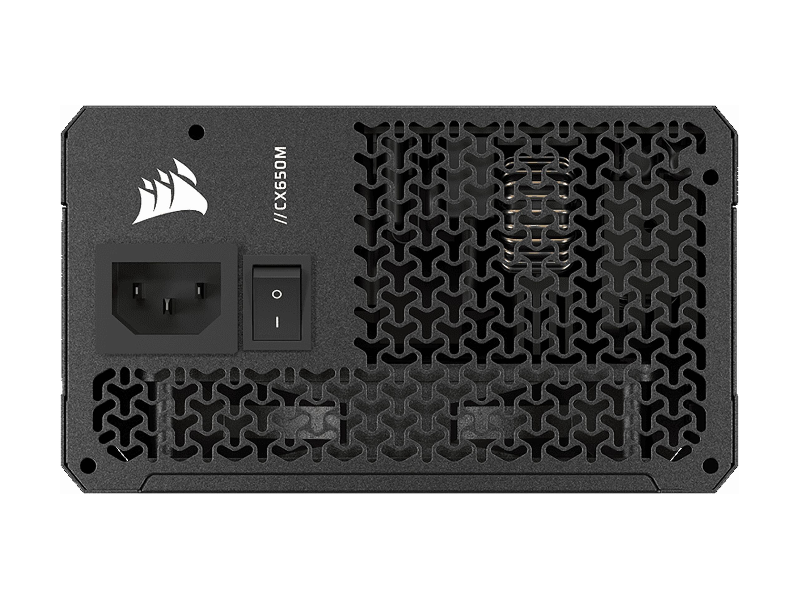 Corsair CX650M (2025) Semi Modular ATX 3.1 PCIe 5.1 Low-Noise 650W Power Supply with 12V-2x6 Cable – Cybenetics Bronze Efficiency, LLC Topology, 105°C Capacitors – Black