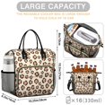 thumbnail image 5 of Brown and Beige Leopard Print Insulated Leakproof Lunch Box for Women, Large Lunch Bag for Tween Teen Adult, Loncheras Para Mujer for Work Beach Travel Picnic Camping, 5 of 6