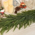 thumbnail image 4 of Christmas Simulated Vine Garland - Lifelike Rattan Wall Hanging for Mantel, Staircase, Holiday Decor, 4 of 7