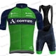 thumbnail image 2 of Maillot del Equipo de ciclismo para hombre, camiseta de manga corta y pantalones cortos con pechera, color verde, España, 2023 qiuyongming unisex, 2 of 2