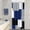 Blue, variant on Extra Long Shower Curtain 84 Inch Length Shower Curtain Set with 12 Whitw Hooks - Navy Blue Shower Curtain Waterproof Fabric
