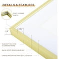 thumbnail image 5 of 16x16 Square Picture Frame, 16x16 Frame Matted to 12x12, Metal 16 x 16 Photo Frame for Wall Display,High Definition Tempered Glass, Wall Hook Included (Gold, Pack of 2), 5 of 9