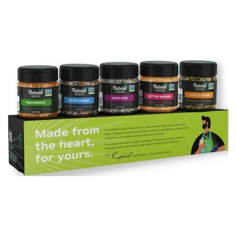 Seasoning Gift Set 5 Count Variety of Herbs and Spices Vegan and