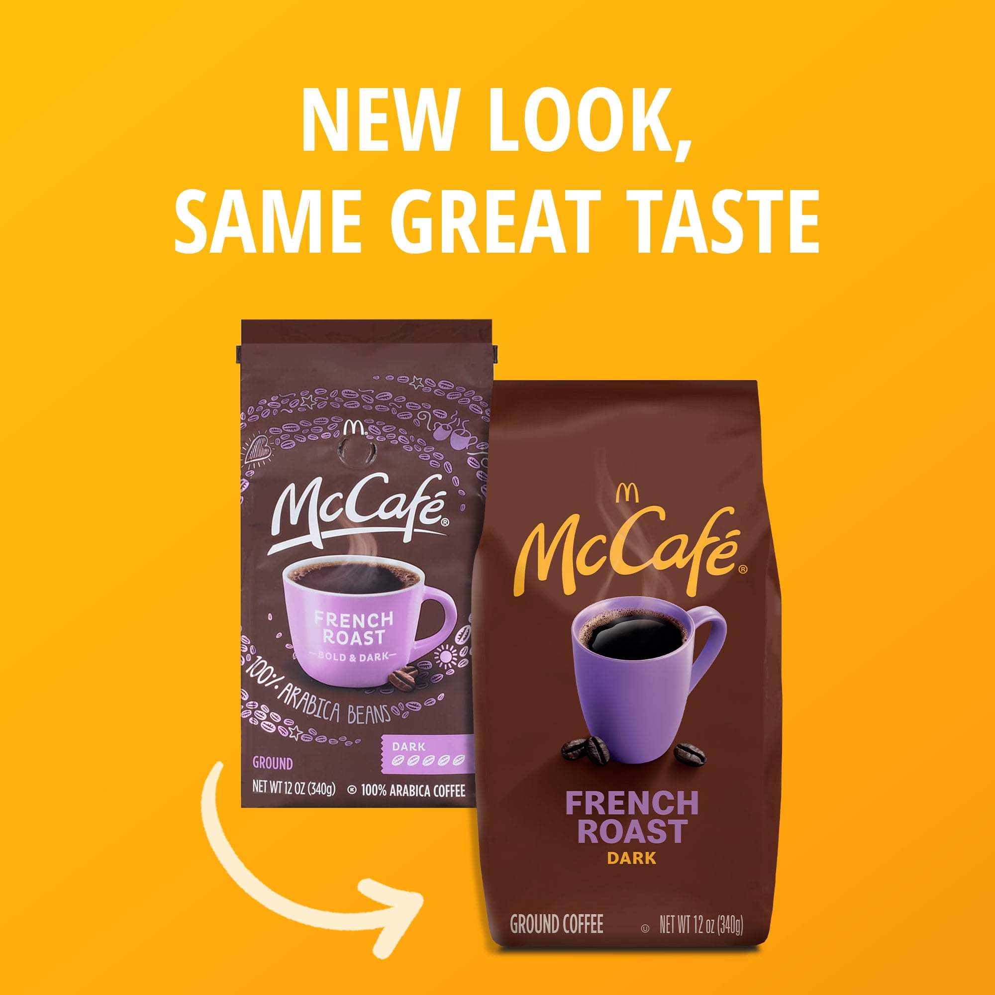 McCafe French Roast Ground Coffee, Dark Roast, 12 oz Bagged