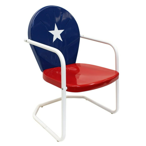 Leigh Country Retro Metal Chair TX FLAG