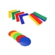 thumbnail image 1 of 13 pegatinas antideslizantes de PVC para marcar canchas de tenis, baloncesto, fútbol, bádminton (almohadilla redonda de 5 colores, 4 líneas y 4 esquinas)., 1 of 6