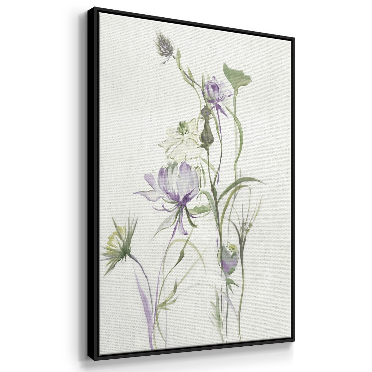 Late Summer Wildflowers II V30 Framed Premium Gallery Wrapped Canvas - Ready to Hang