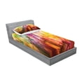thumbnail image 2 of Ambesonne Modern Fitted Sheet & Pillow Sham Set, Rainbow Colored Image, Twin, Multicolor, 2 of 2